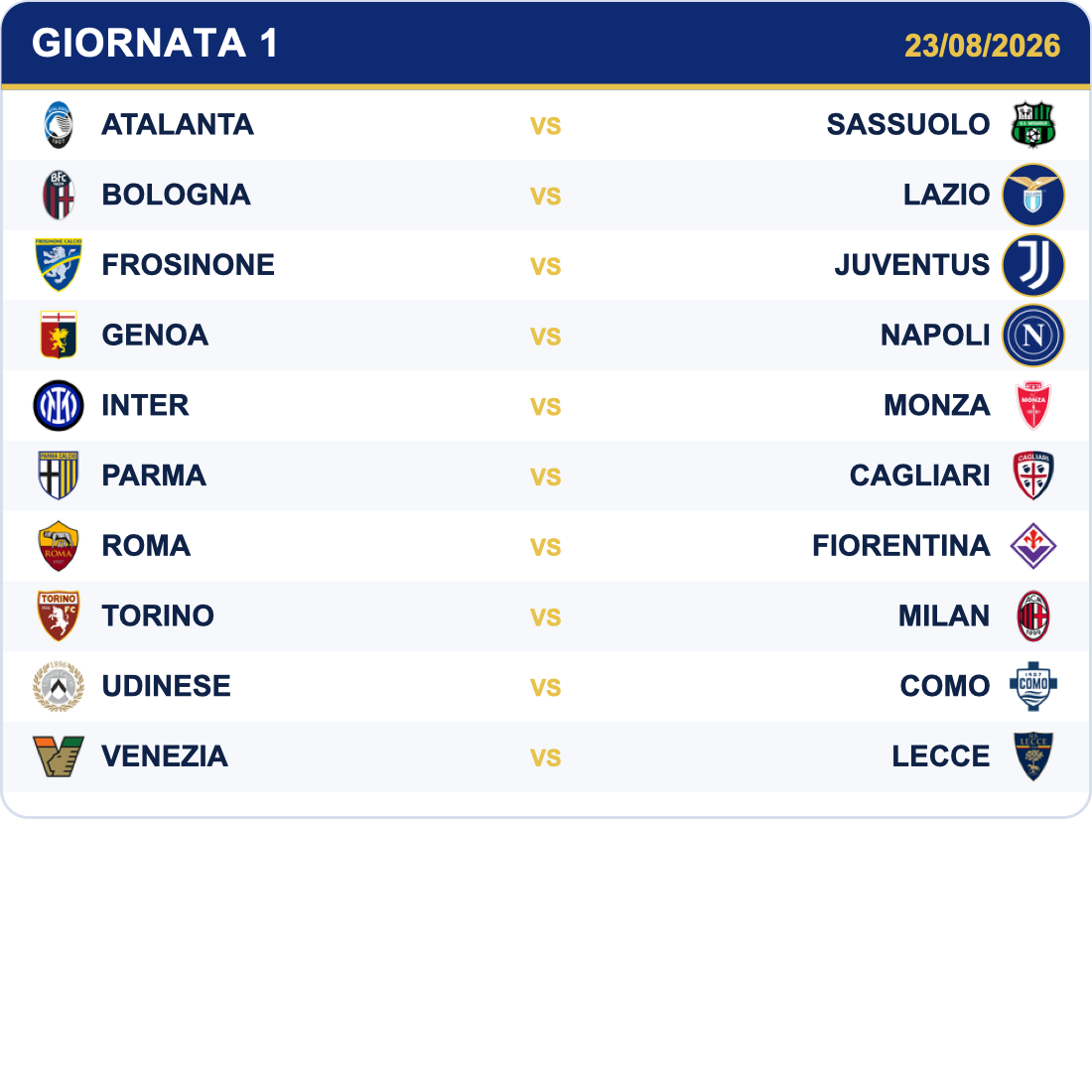 giornata 01